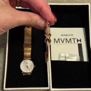Watch & Bracelet set! MVMT Lexington Rose Gold Watch and Knot Rose Gold Bracelet
